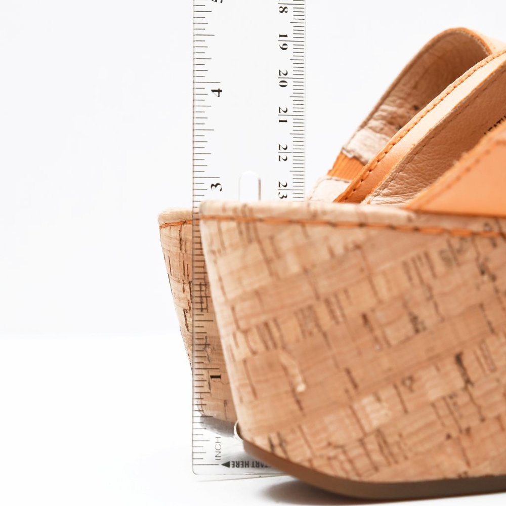 Born Platform Sandal Women's size 8.5 Orange Papaya - Picture 8 of 8